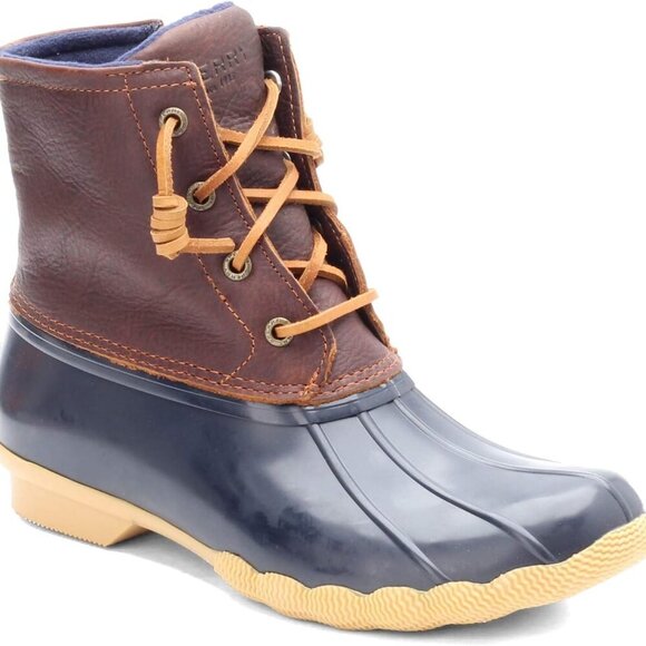 Womens Waterproof Leather Ankle Boot Rubber Chelsea Combat Cold Weather